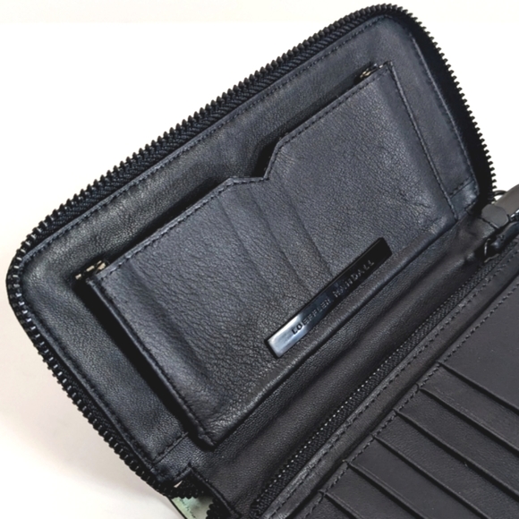 NWT Loeffler Randall Mint (Light Blue-Green) Leather "Zip Wallet" Wristlet - Picture 8 of 10